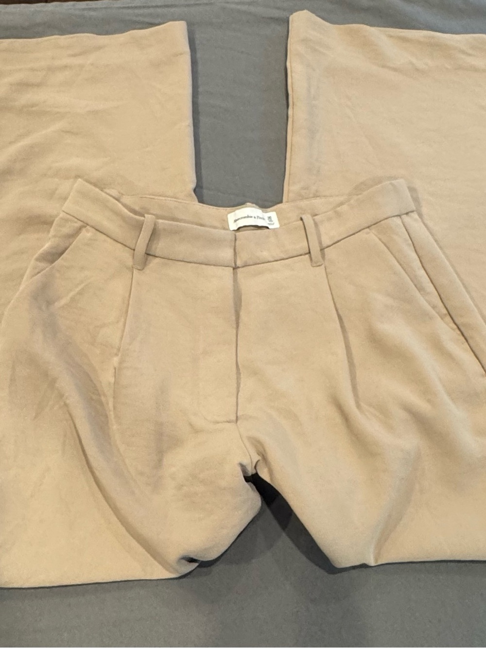 Abercrombie & Fitch Women's Tan Wide Leg Work Pants High Rise Trouser Pant 10R